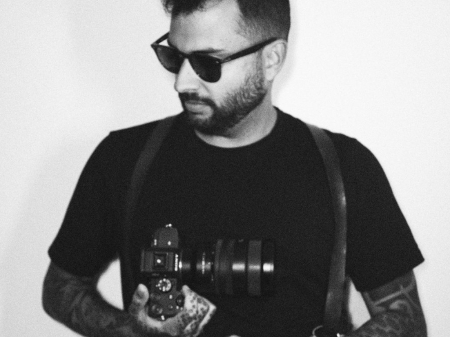 BW studio portrait of Lauro Santos, a Madeira wedding and elopement photographer