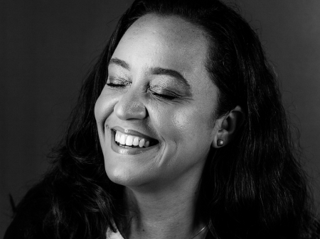 Studio portrait of Alagoas wedding photographer Monica Guimaraes, of Brazil Alagoas wedding and elopement photography by Monica Guimaraes, of Brazil