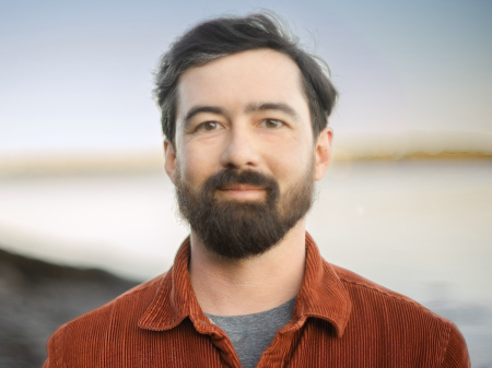 Professional headshot of Ned Warner, Portland, ME documentary wedding photographer.