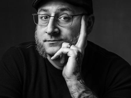 BW portrait of Thaddeus Ladzinski, a Connecticut-based wedding photographer of New England marriages Connecticut wedding photography by Thaddeus Ladzinski