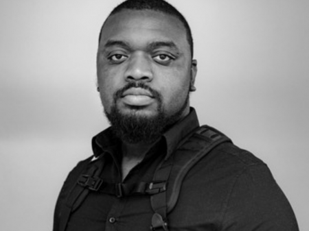 Studio portrait of London wedding and elopement photographer Ola Bamigboye of England, UK London wedding and elopement photography by Ola Bamigboye of England, UK