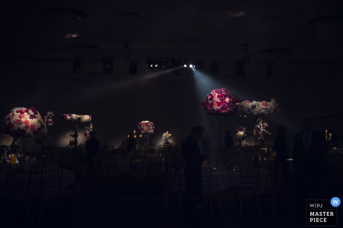 London England wedding photo from the reception with dramatic lighting London England wedding photo from the reception with dramatic lighting.