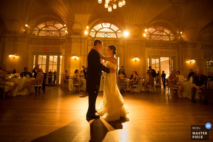 Chicago first dance wedding image of the bride and groom