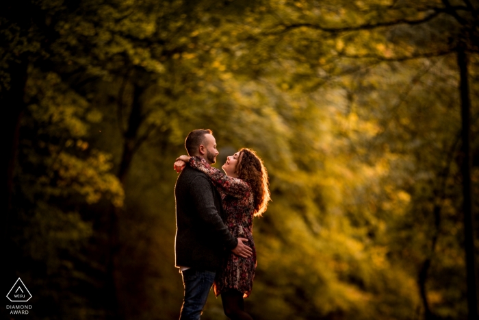 Engagement Photo Shoot in Luxembourg Park in the Afternoon Sun