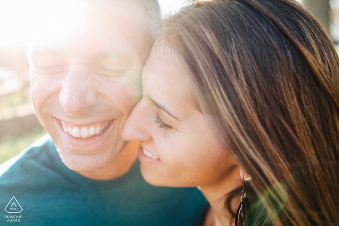 Seattle couple portraits - pre-wedding session cropped tight on faces