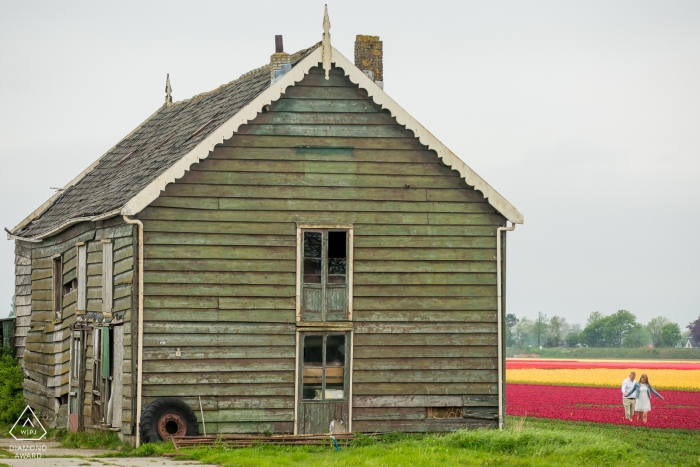 Photo by: <a href="https://www.wpja.com/photos/diamond-award-top-wedding-engagement-photographer/2196606">Gerhard Nel - Netherlands Wedding Photographer</a> An old Netherlands farmhouse Grace this colorful portrait for an engaged couple