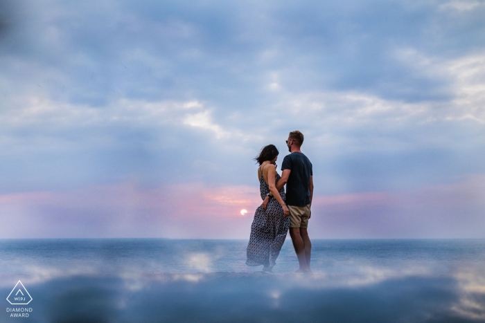 Olas nubes de agua y niebla en este retrato de compromiso de Sri Lanka