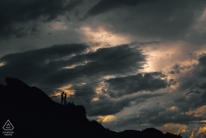 A hike to the Cliffs paid off for this couple and their Brazil photographer for this engagement portrait