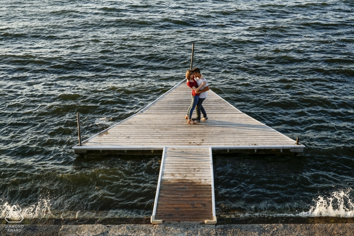 University of Wisconsin Madison Union Terrace Lake Mendota Engagement Session | Wedding Photography 