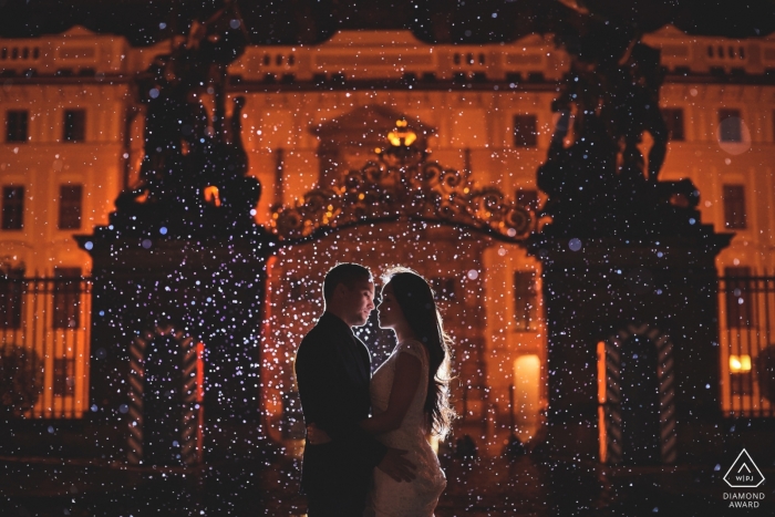 Photo by: <a href="https://www.wpja.com/photos/diamond-award-top-wedding-engagement-photographer/2245671">Kurt Vinion - Czech Republic Wedding Photographer</a> An engagement session in the rain at Prague Castle