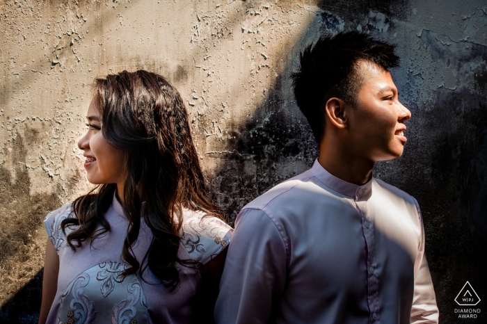 Foto door: <a href="https://www.wpja.com/photos/diamond-award-top-wedding-engagement-photographer/2336086"> Huy Nguyen - Ho Chi Minh Pre-wedding engagement portret van een Chinees stel | Licht en schaduwen