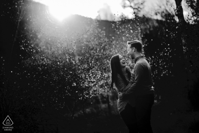 Frisco Colorado Engagement Session in Schwarz und Weiß