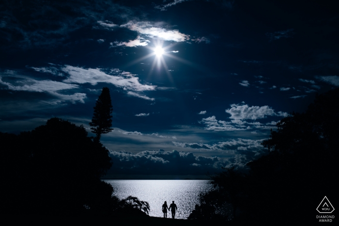 Hochzeitsfotograf in Rio Grande do Sul für Brasilien-Verlobungsphotographie am See