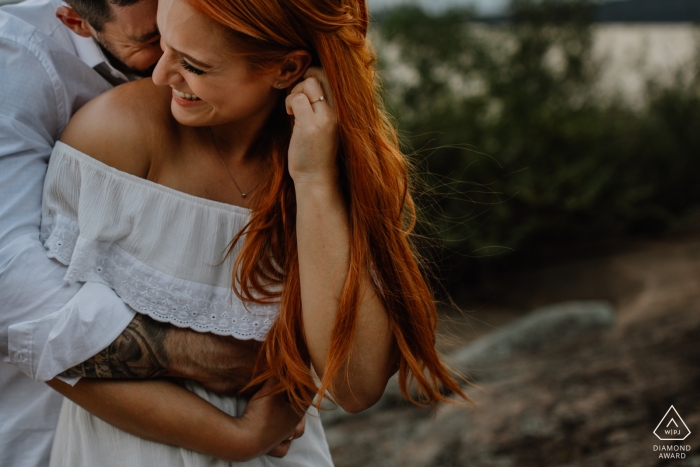 Rio Grande do Sul Pre Wedding Engagement Photo of a couple hugging in soft lighting Rio Grande do Sul Pre Wedding Engagement Photography - Brazil Photographers