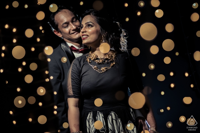 The love between this couple transcends time and space, magnified by the beautiful and ethereal bokeh light appearing as planets A Maharashtra couple is magnified by the ethereal bokeh lights appearing as tiny planets