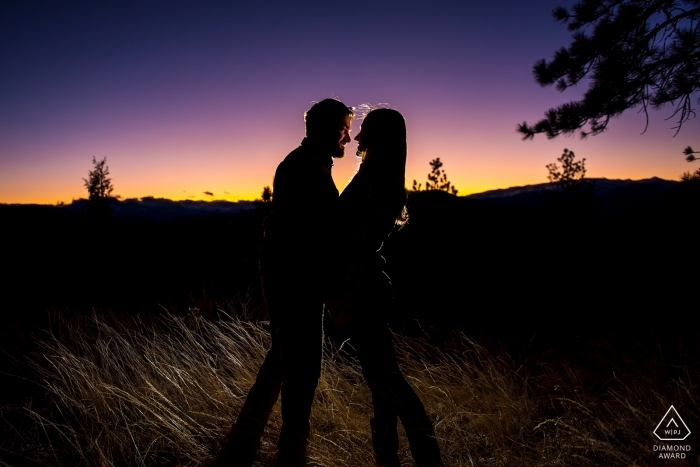 Engagement de montagne rustique à Drake | Séances de photos de mariage au Colorado