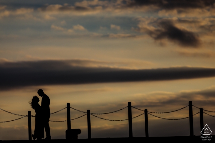 Coastal sunsent engagement session in Whistable Kent, UK 