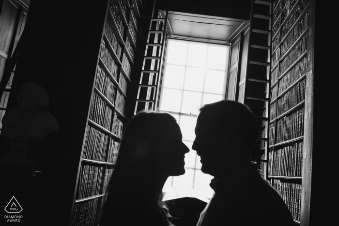 Photo by: <a href="https://www.wpja.com/photos/diamond-award-top-wedding-engagement-photographer/2420261">Daniel Atienza Almarcha - Pozuelo de Alarcón Madrid Indoor Madrid Engagement Photography Session in Black and White