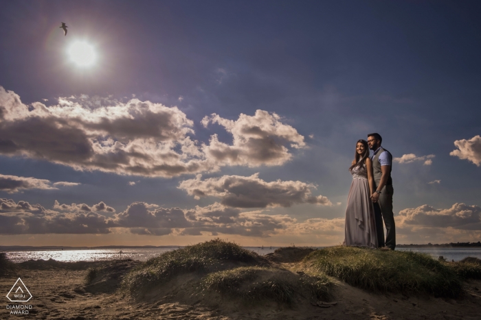 West Wittering, West Sussex à la plage | Photographe de fiançailles à Londres