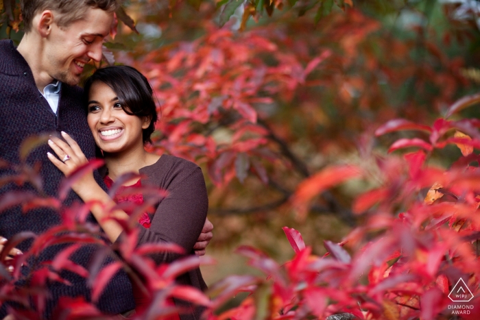 Photo by: <a href="https://www.wpja.com/photos/diamond-award-top-wedding-engagement-photographer/2424141">Kevin Trimmer - Providence Rhode Island Boston, Massachusetts Engagement Photographer - Couple in red leaves