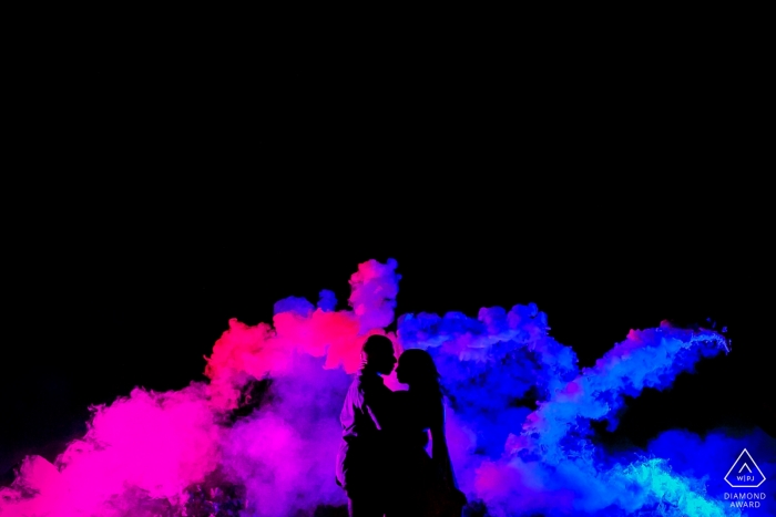 Photo by: <a href="https://www.wpja.com/photos/diamond-award-top-wedding-engagement-photographer/2420941">Angelica Virgen - Glendora California Glendora, CA Mountains | Engagement Photo Session with Smoke Bombs
