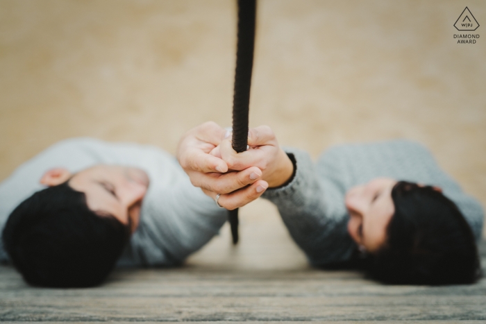 Madrid Engagement Photograph of couples hands