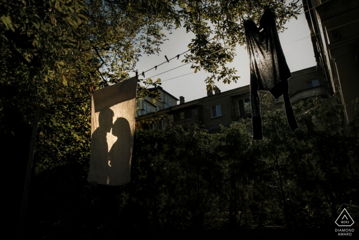 Photo by: <a href="https://www.wpja.com/photos/diamond-award-top-wedding-engagement-photographer/2424931">Emre Nesli - Mersin Mersin Love shadow on the clothesline - Mersin Engagement Photo