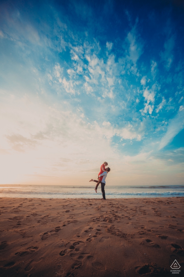 An Indo-German love story on the Beach - Engagement Photos