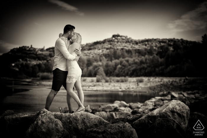 l'amour dans la rivière - Séance photo d'engagement La Spezia