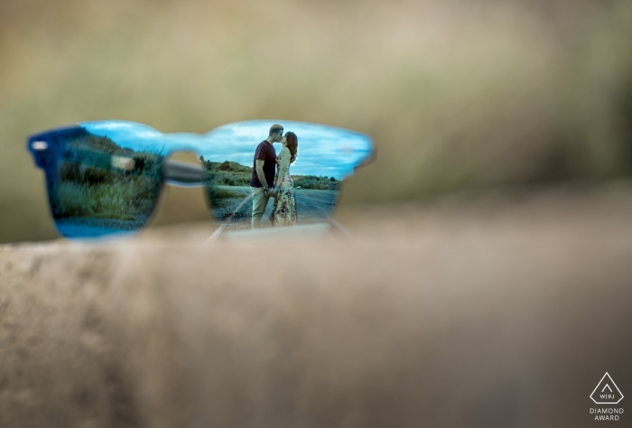 Photo by: <a href="https://www.wpja.com/photos/diamond-award-top-wedding-engagement-photographer/2444501">Eduardo Blanco - Águilas Murcia Mojacar Spain Photo shoot with Sunglasses for engaged couples