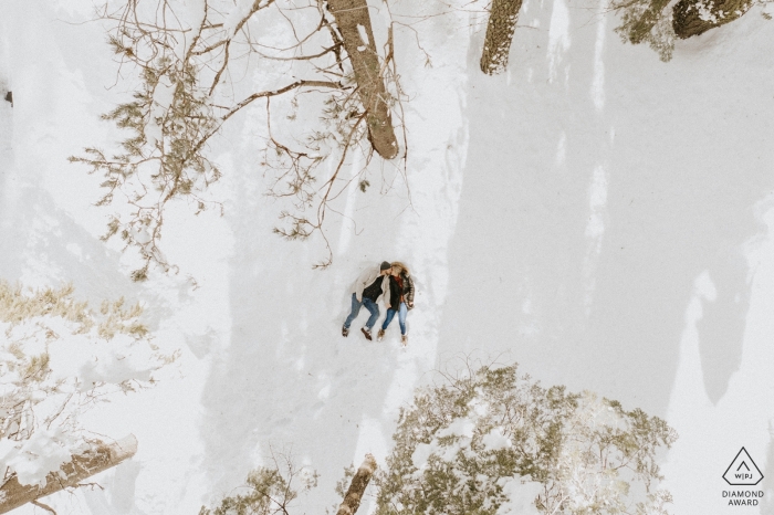 Photo by: <a href="https://www.wpja.com/photos/diamond-award-top-wedding-engagement-photographer/2430786">Gagan Dhiman - Roseville California Cisco Grove, CA drone photography portraits | Photographer: The love is in the air... oh wait! No it's just my drone capturing it.