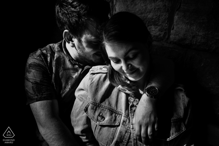 Engaged couple portrait session at Rudyard Lake, Staffordshire 