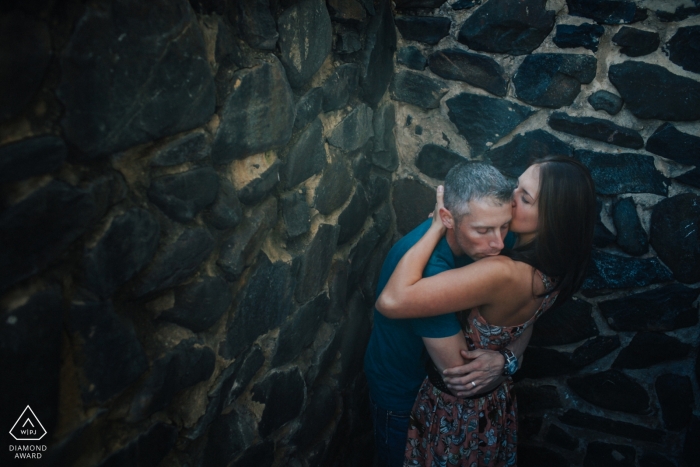 Baltimore, Maryland Couple embracing with emotion | you sense the emotion of how long they waited to find each other 