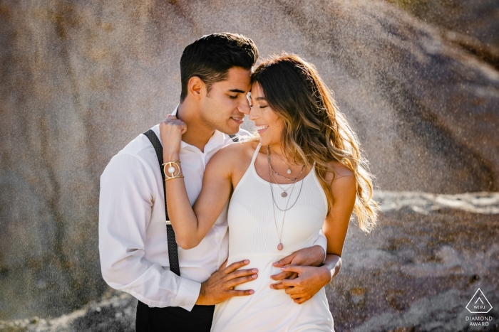 Death Valley, California - Rocks, Sand and Sun for a warm engagement portrait session