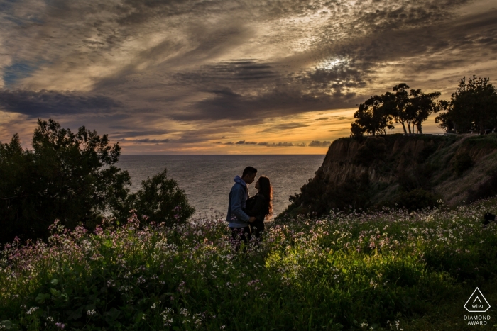 Santa Monica, California engagement session Overlooking the ocean 