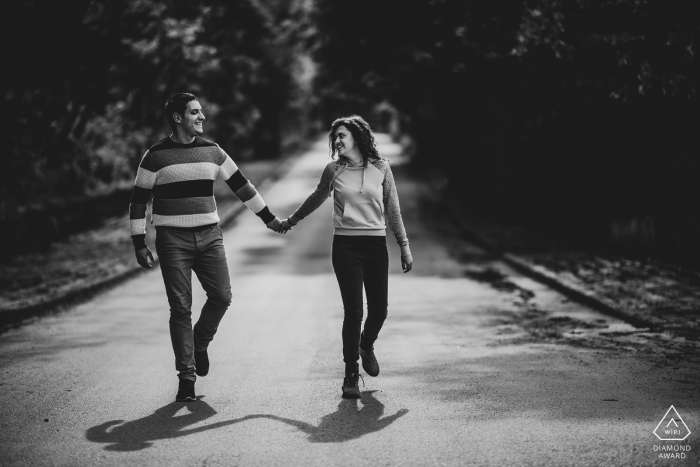 Ruse, Bulgaria engagement portrait - Dance of love in the street