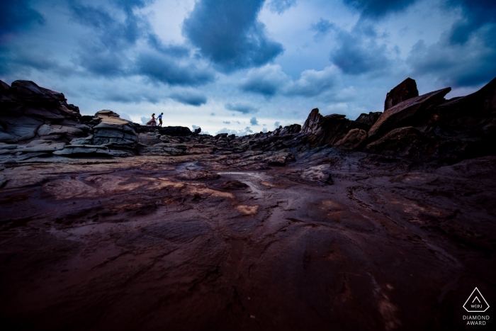 Photo by: <a href="https://www.wpja.com/photos/diamond-award-top-wedding-engagement-photographer/2454606">Angela Nelson - Makawao Hawaii Engagement photos on an old lava flow in Kapalua, Maui