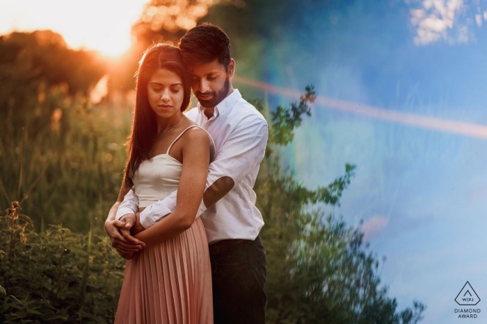 Photo: <a href="https://www.wpja.com/photos/diamond-award-top-wedding-engagement-photographer/2480246"> Rahul Khona - Londres Coucher de soleil avant le mariage pour un couple à Londres