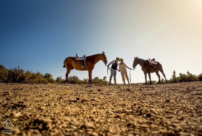 Águilas - Murcia Engagement Photography - An afternoon of horseback riding 