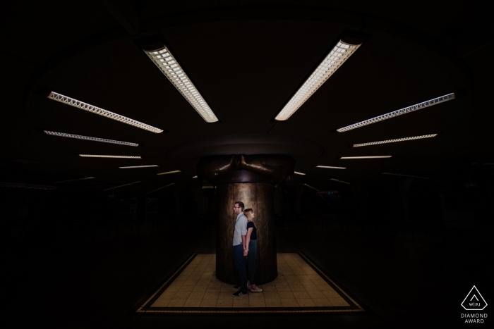 Photo by: <a href="https://www.wpja.com/photos/diamond-award-top-wedding-engagement-photographer/2523656">Tobias Löhr - Niddatal Hessen Germany Engagement Portrait Session - Main Station Frankfurt
