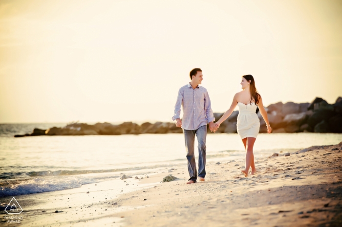 Photo by: <a href="https://www.wpja.com/photos/diamond-award-top-wedding-engagement-photographer/2529646">Julie Ambos - Key West Florida Key West Engagement Portrait Session with a walk on the beach.