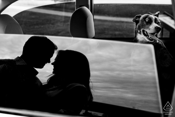 Photo by: <a href="https://www.wpja.com/photos/diamond-award-top-wedding-engagement-photographer/2530821">Anastasiia Polyakov - Arlington Virginia Monocacy Battlefiels Engagement Portrait of Couple and their dog