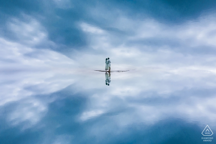 Chine amour dans les nuages ​​- Photos avant mariage