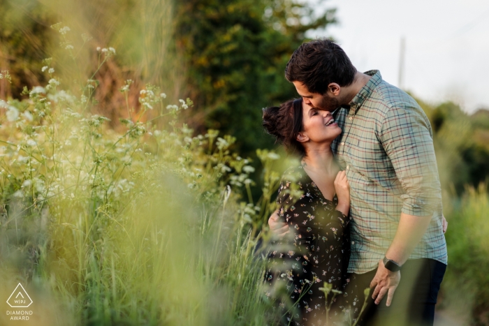 Ein Engagement-Shooting auf dem Land in Bishopsbourne, Kent, Großbritannien