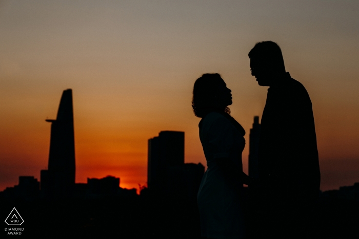Photo by: <a href="https://www.wpja.com/photos/diamond-award-top-wedding-engagement-photographer/2537021">Jacob Gordon - Ho Chi Minh Ho Chi Minh City Pre Wedding Portraits - One kiss as the sun sets