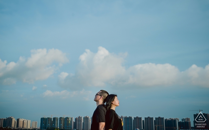 Photo by: <a href="https://www.wpja.com/photos/diamond-award-top-wedding-engagement-photographer/2537976">Lin Yang - Quanzhou Tian'an Park Lovers Back to Back for Pre Wedding Photo