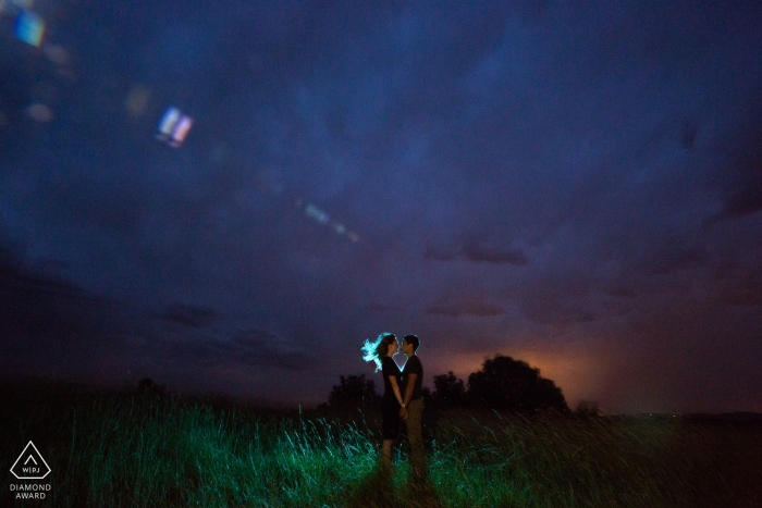 Gers, Südfrankreich Engagement Portrait Shoot - Kurz vor einem großen Sturm