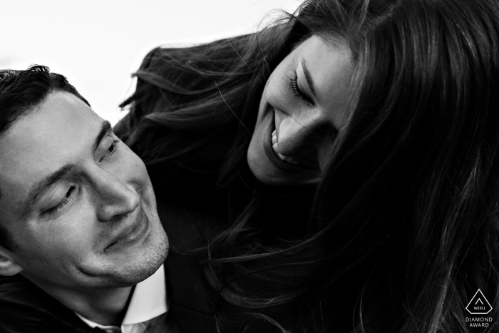 Photo by: <a href="https://www.wpja.com/photos/diamond-award-top-wedding-engagement-photographer/2542191">Sarah V. Martinez - Dover New Hampshire The couple play around down by the water in Portland Maine for their engagement session