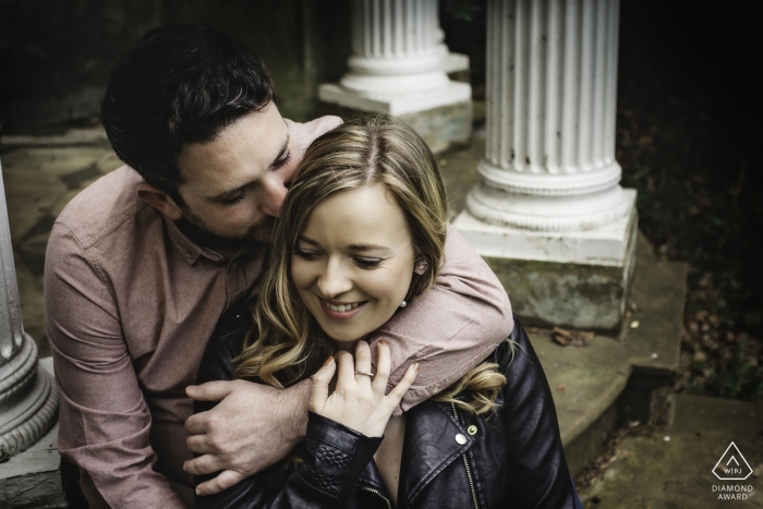 St Paul's Walden Bury, Hertfordshire - I took this in the Temple of Venus, a folly within the grounds of the Parker-Bowels estate, where the couple live. I wanted a very natural shot of two people who didn't much like the camera but they loved this image 