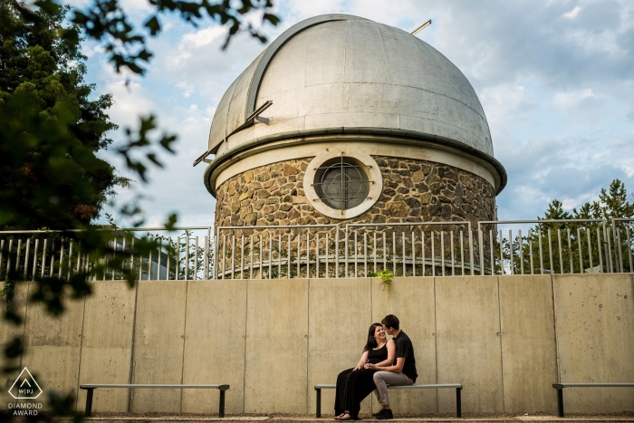 Photo by: <a href="https://www.wpja.com/photos/diamond-award-top-wedding-engagement-photographer/2545974">Matouš Bárta - Prague Hvězdárna a Planetáruim Brno Portrait Shoot with engaged couple under the dome